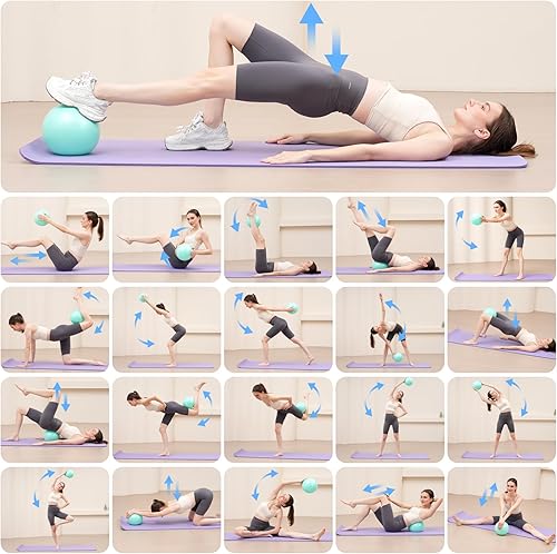 Miniatura 3 de Juego de círculos de pilates, anillo de yoga, equipo de pilates de alta resistencia para mujeres, incluye anillo de pilates, pelota de ejercicio