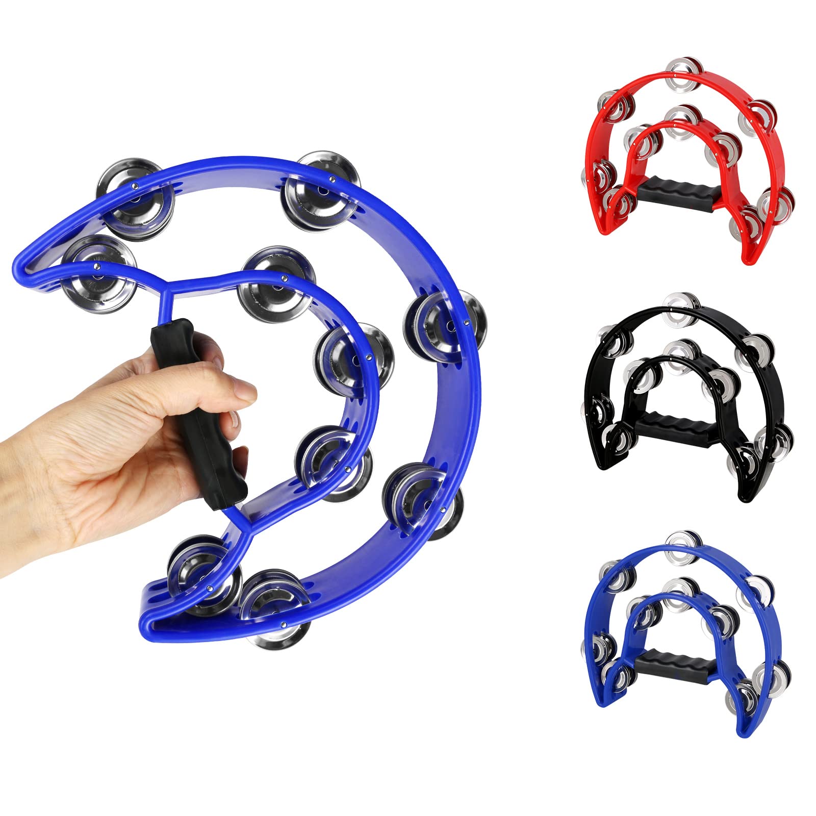 Amazon.com: EASTROCK 3 Pack Double Row Tambourine Metal