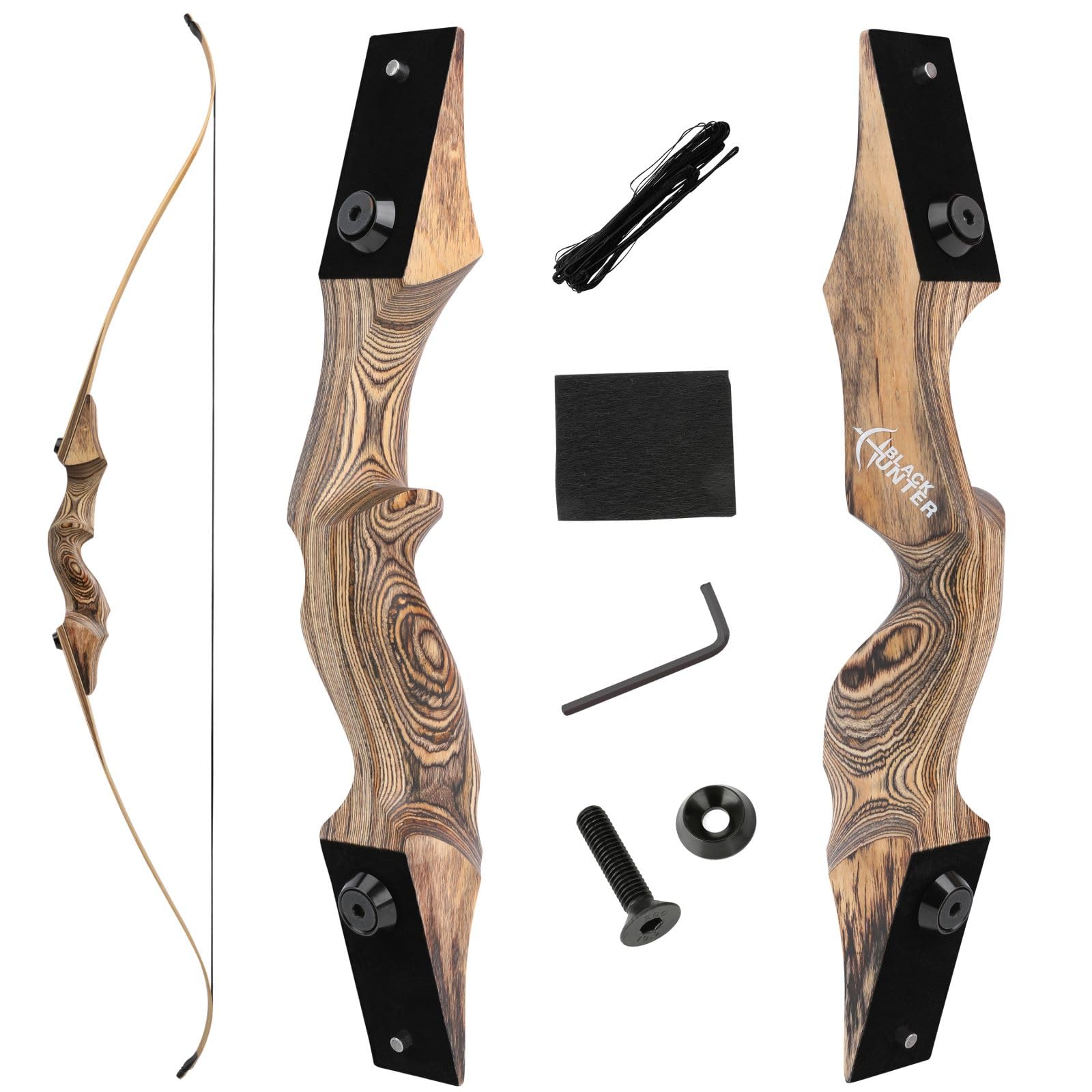 Set arco ricurvo e freccia Takedown 20-60 Ibs Kit arco tiro con l'arco adatto per adulti principianti ad avanzati all'aperto pratica di targeting e la caccia