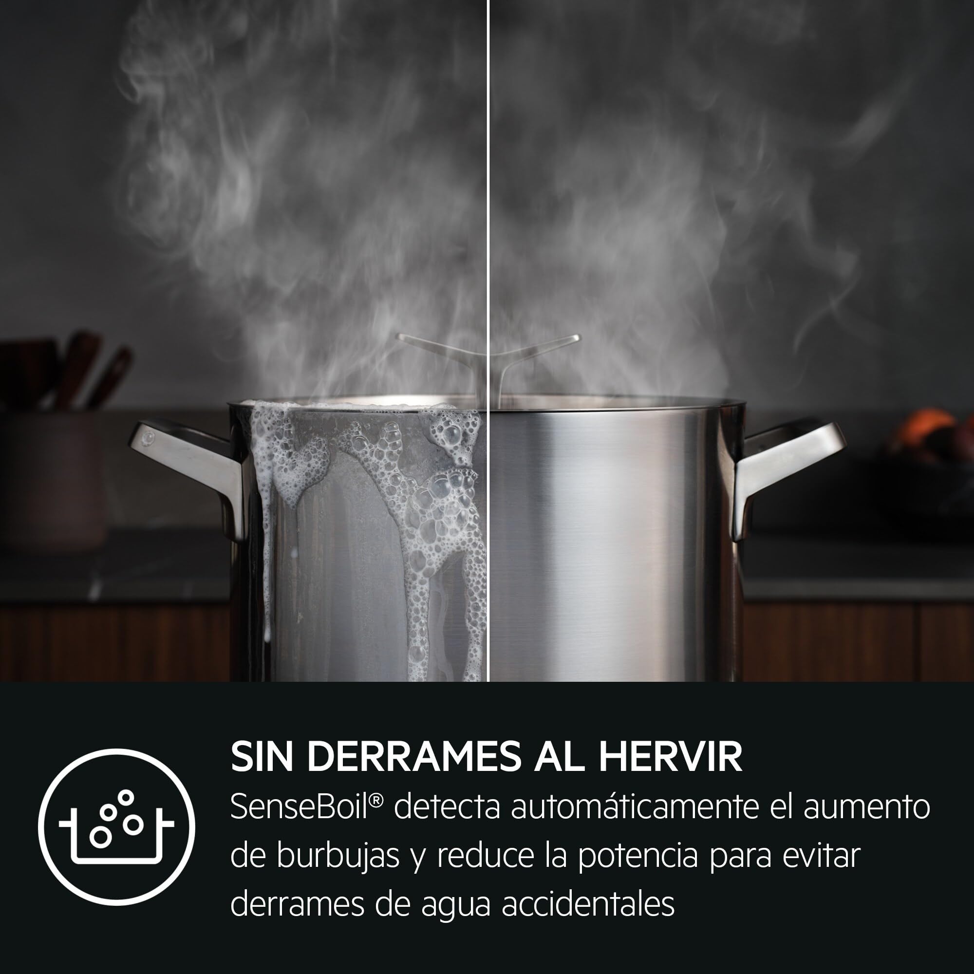 AEG TI63IQ10IZ Placa de Inducción 60 cm, 3 Zonas, SaphirMatt Negro Mate