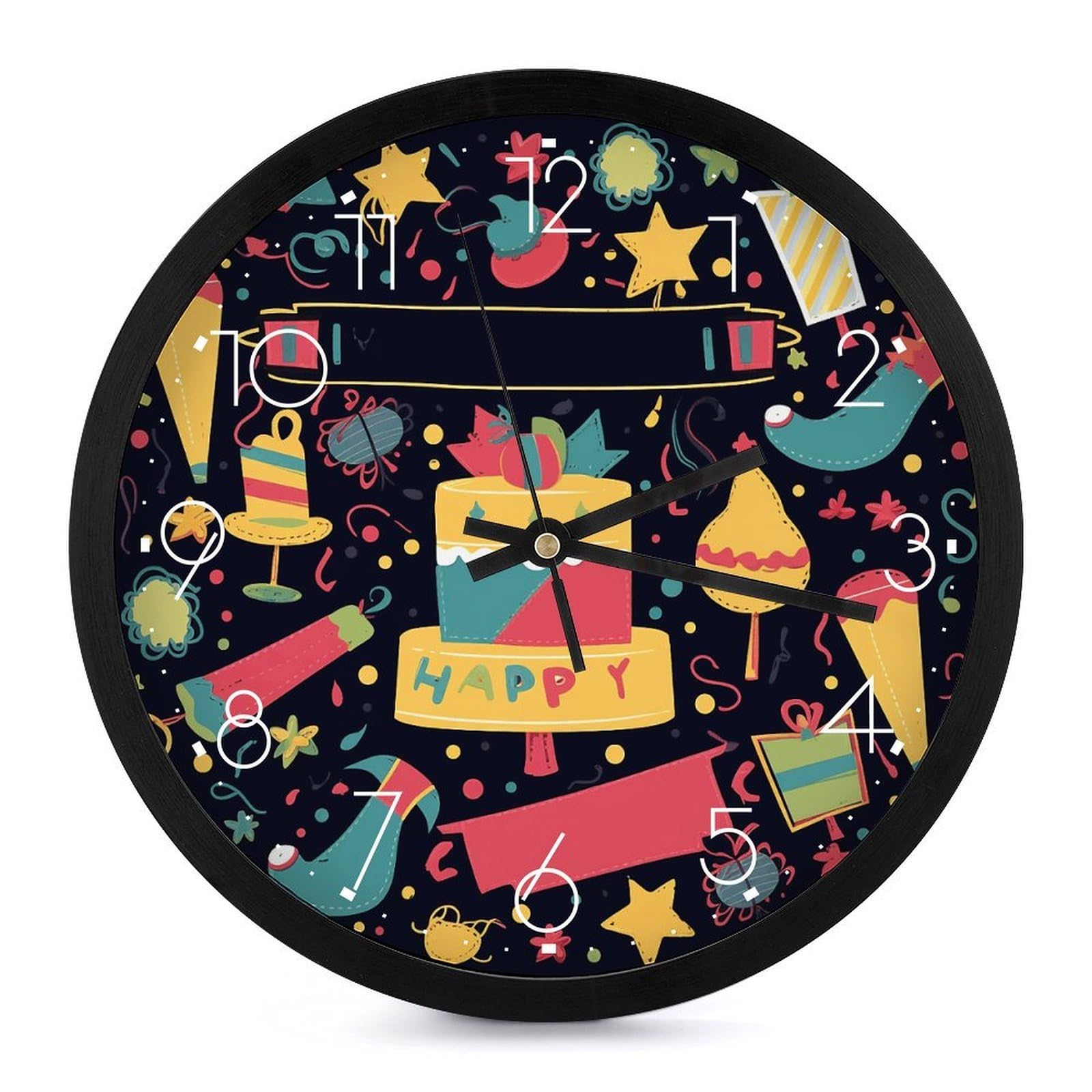 Horloge murale moderne Happy Birthday à offrir pour un anniversaire original