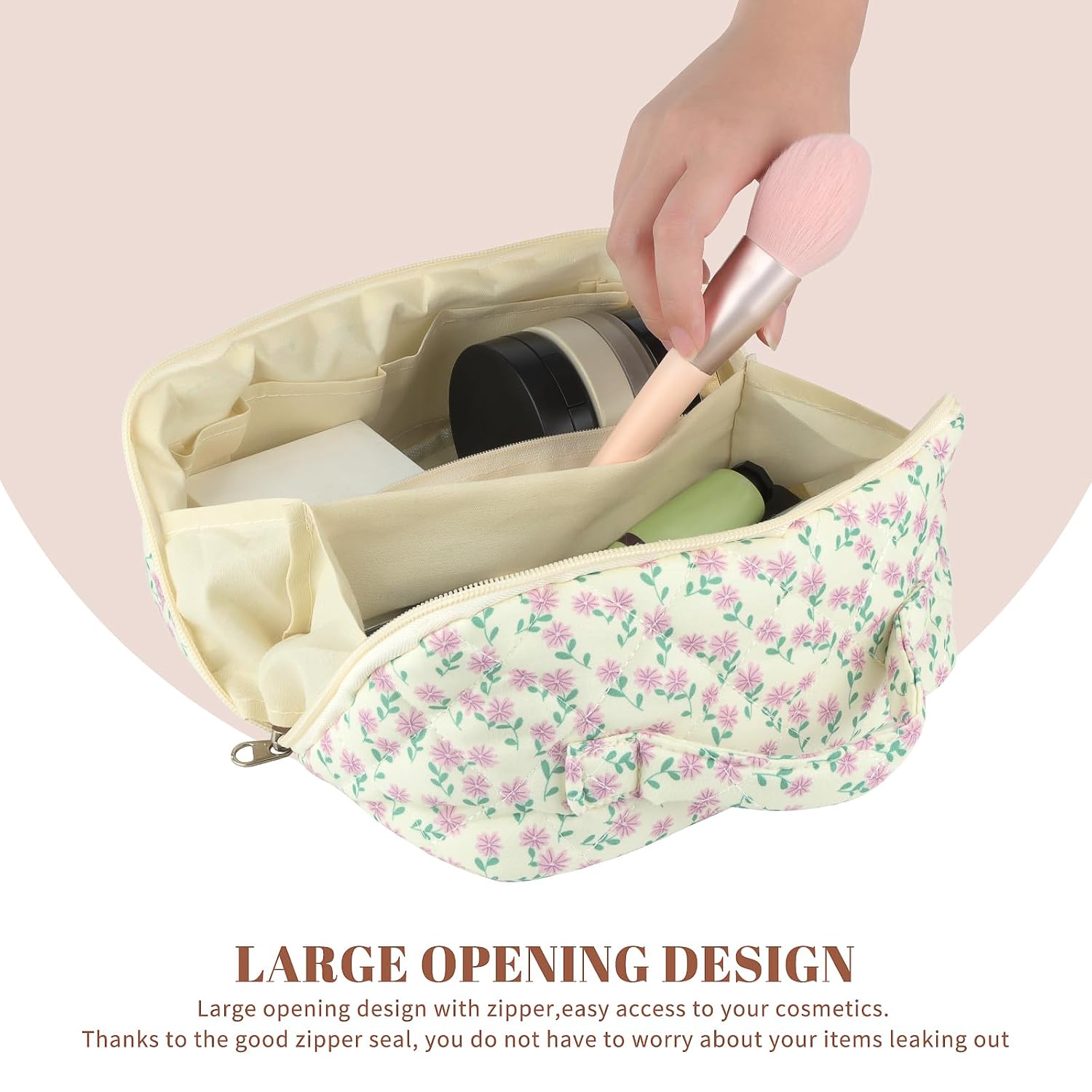 Bling Makeup Brushes 12PC with Clutch & Purple Flower Makeup Bag