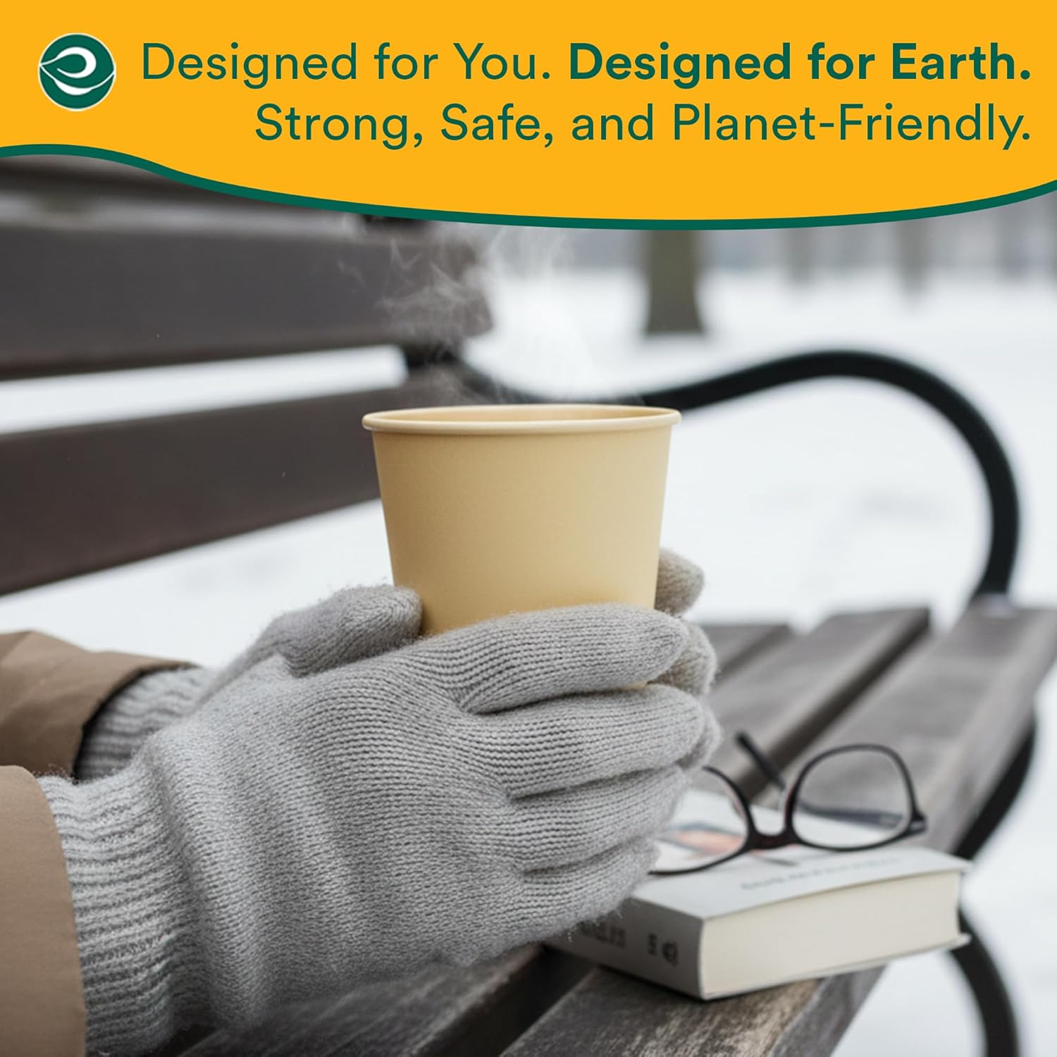 ECO SOUL 25 Pack 16 oz Disposable Coffee Cups Eco-Friendly, Biodegradable, Compostable, Leak-free & Sturdy To Go Hot Drink Travel Bagasse Cup for Tea, Chocolate, Party, Picnic & Cafe, Office & Home - Image 9