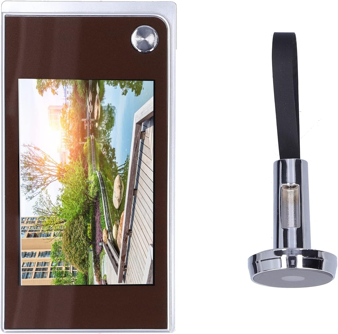 shenruifa 3.5inch LCD Screen Digital Door Viewer 120 Degree Angle Viewer Electric Video Doorbell ((Silver))