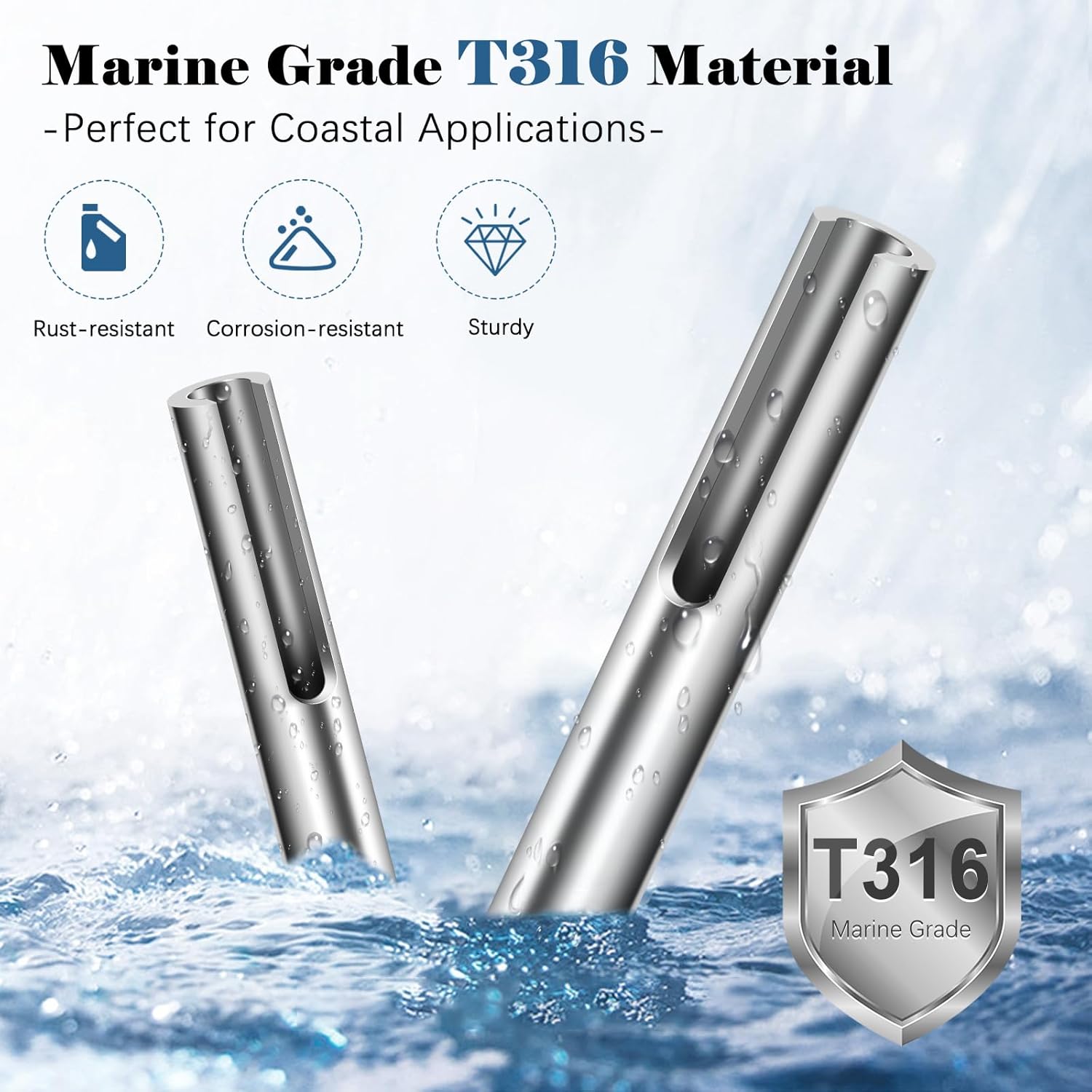 40 Pack 1/8" Invisible Cable Railing Kit Terminal Toggle Anchor Angle, T316 Stainless Steel Adjustable Cable Railing Hardware Invisible Tensioner for Metal Railing Corner Post and Wall Post