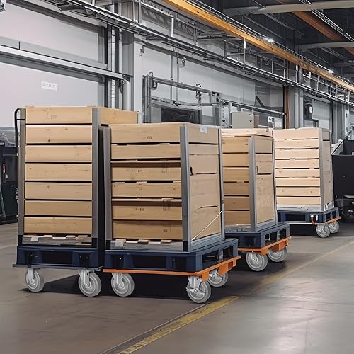 Miniatura 39 de Ruedas giratorias de 3.5 pulgadas, ruedas giratorias resistentes con freno, capacidad de carga de 1000 libras en total (2 frenos y 2 giratorios)