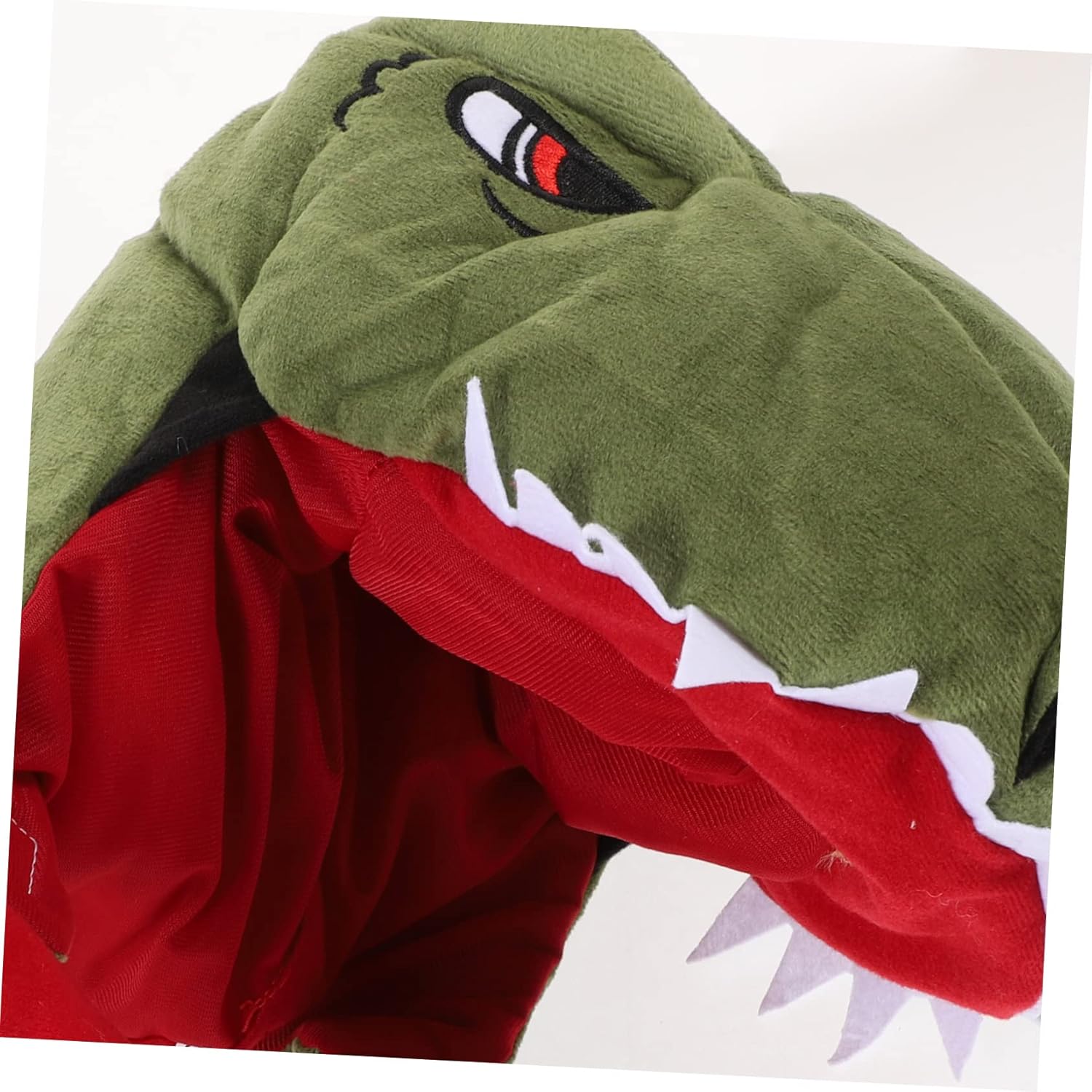 1pc Dinosaur Hat Headgear Roleplay Costume Stuffed Animals Green Outfit Prank Birthday Animal Scarf Cap Animal Hood Hat Photo Prop Festival Hat Party Headgear Green Plush