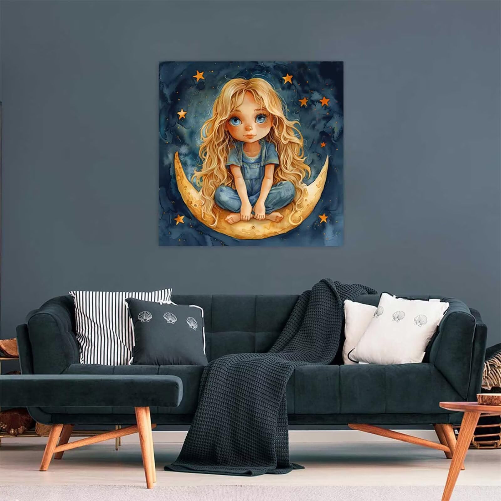 5D Diament Malarstwo anioł Numer dla dorosłych, Diament Malarstwo Dorosły Księżyc, DIY Hobby Kreatywny zestaw dla dorosłych, Numer Malarstwo Rhinestone Zestaw Ścieg krzyżykowy, Boże Narodzenie