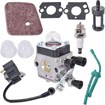 Autoparts Carburetor Ignition Coil Replacement for STIHL FS55 FS38 FS55R KM55 FS45 FS46 Trimmers Cutters Tune Up Kit