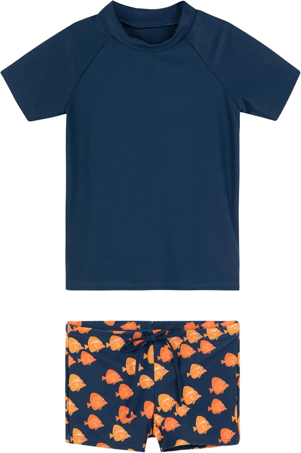 Gottex Kids Little Gents Short Sleeve Swim Short Set Swimwear Chlorine Fade Resistant and Built-in 50+ UPF UV Protection