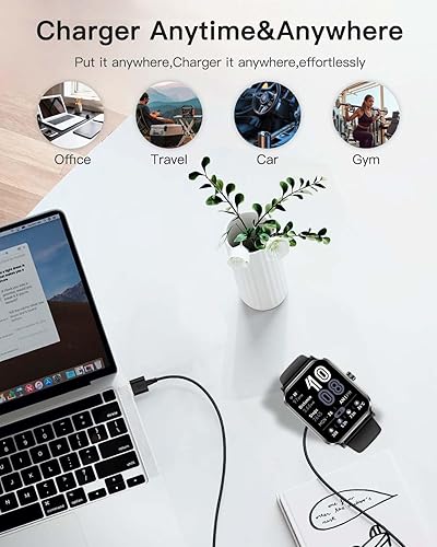 Smartwatch Charger Cable for Motast TG97 Smart Watch,Replacement Magnetic USB Charger for Motast TG978 Smartwatch,High Speed Safe Charger,2.0ft / USB Type A