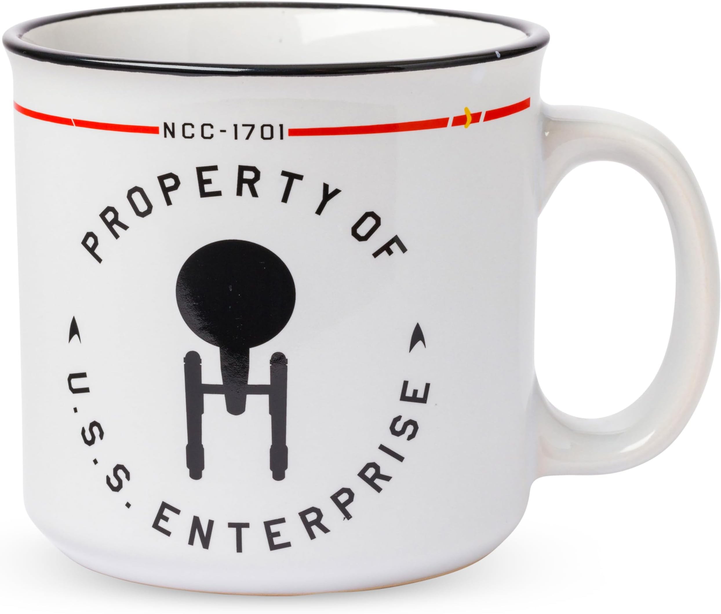 Silver Buffalo Star Trek NCC-1701 Property of The USS Enterprise Ceramic Camp...