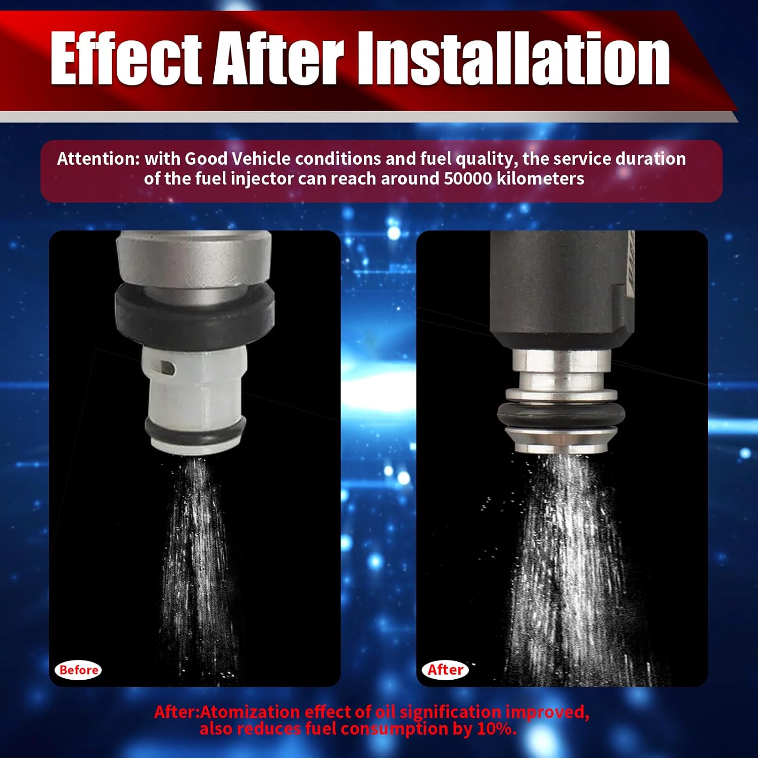 Set of 8 Fuel Injectors 12613411 FJ1061 Replacement Compatible with Chevrolet Express Suburban GMC Savana Sierra Yukon XL 1500 2500 3500 5.3L V8 - Replaces 217-3411