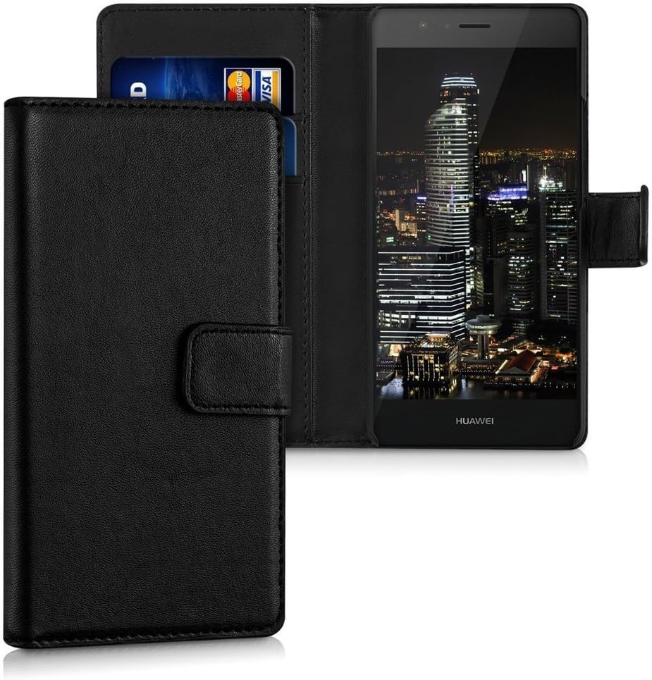 Accessory Master Black Flip Pu book wallet leather Case cover Pouch for Huawei P9 Lite / G9 lite