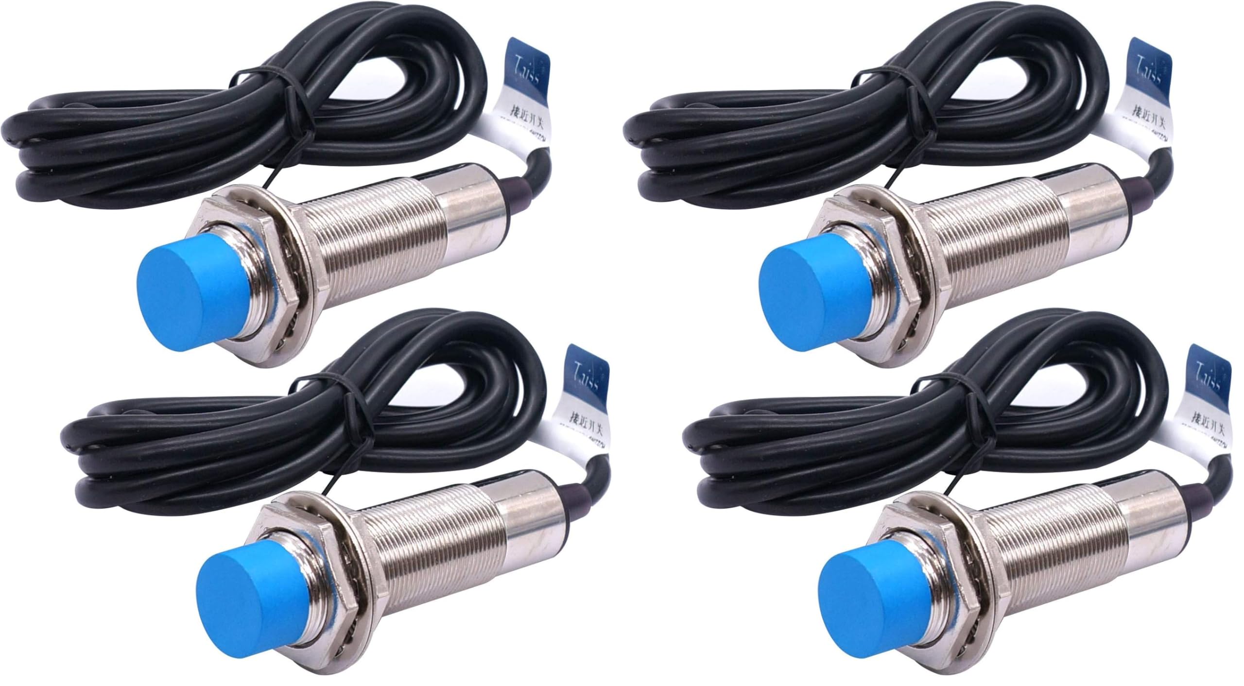 Taiss/ 2Pcs M18 Proximity Sensor NPN NO（Normally Open） 6-36VDC