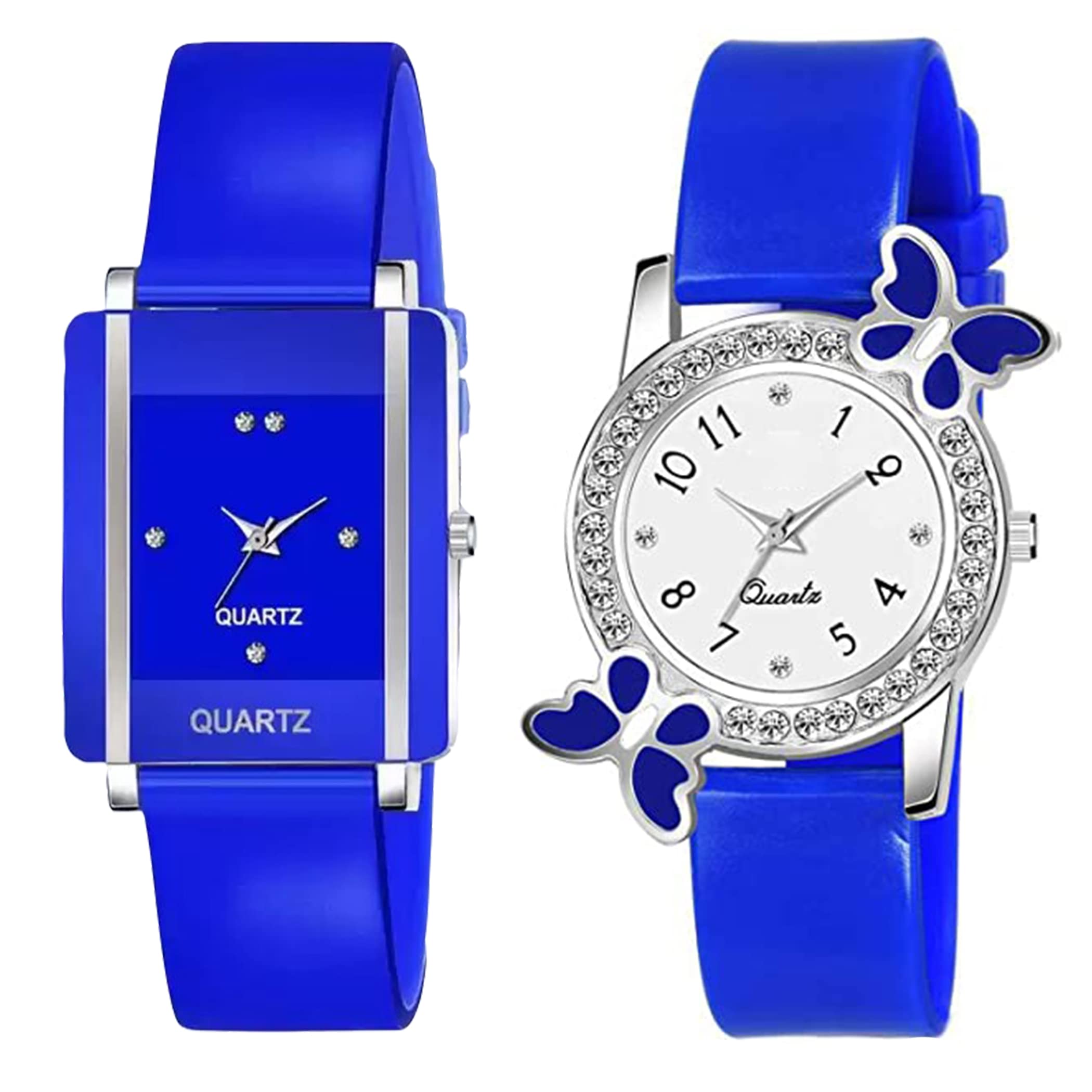 FROZIL Analog Blue Dial Square and Butterfly Round Dial Combo Watch for Girls and Womens-Set of 2 (B0BM5VRQGH) Amazon Price History, Amazon Price Tracker