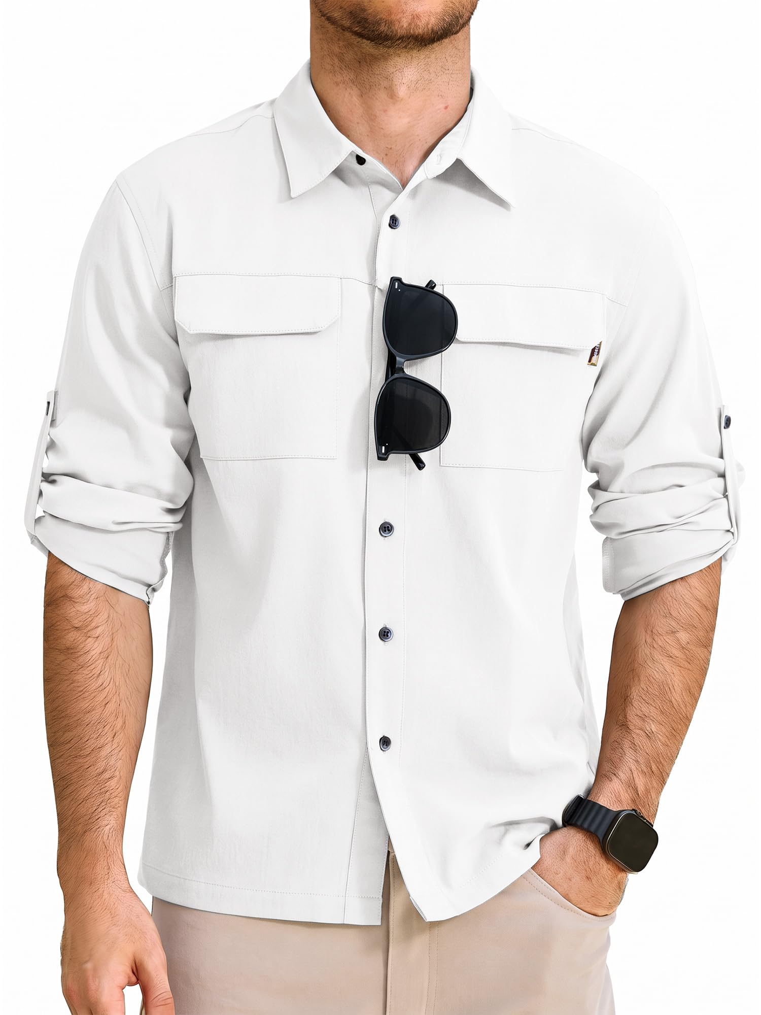 Men's Quick Dry UPF 50+ Long Sleeve Performance Fishing Shirts