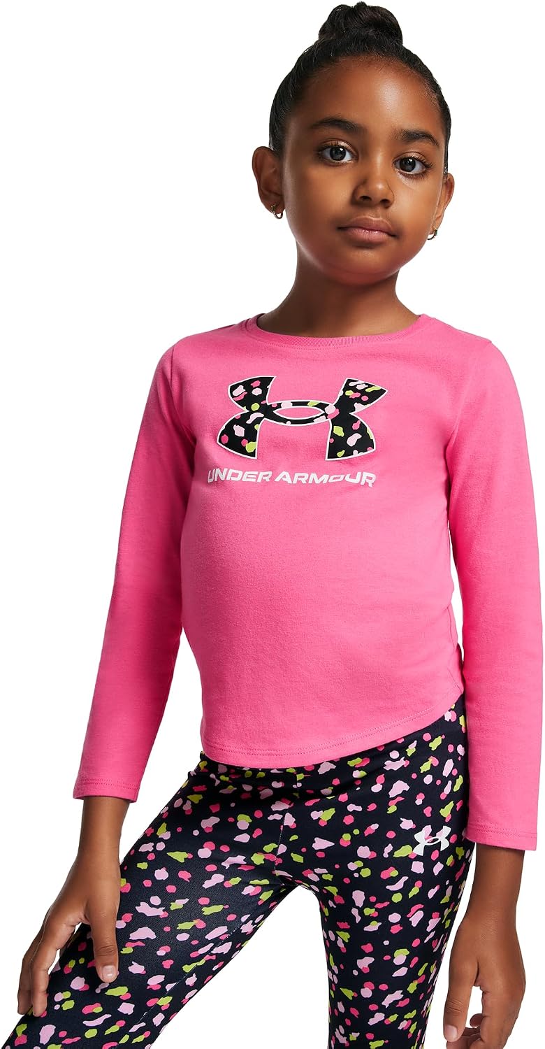 Under Armour Girls' 2-piece Long Sleeve Tee and Leggings Set, Soft & Comfortable