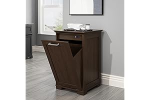 OLD CAPTAIN Wooden Tilt Out Trash Cabinet