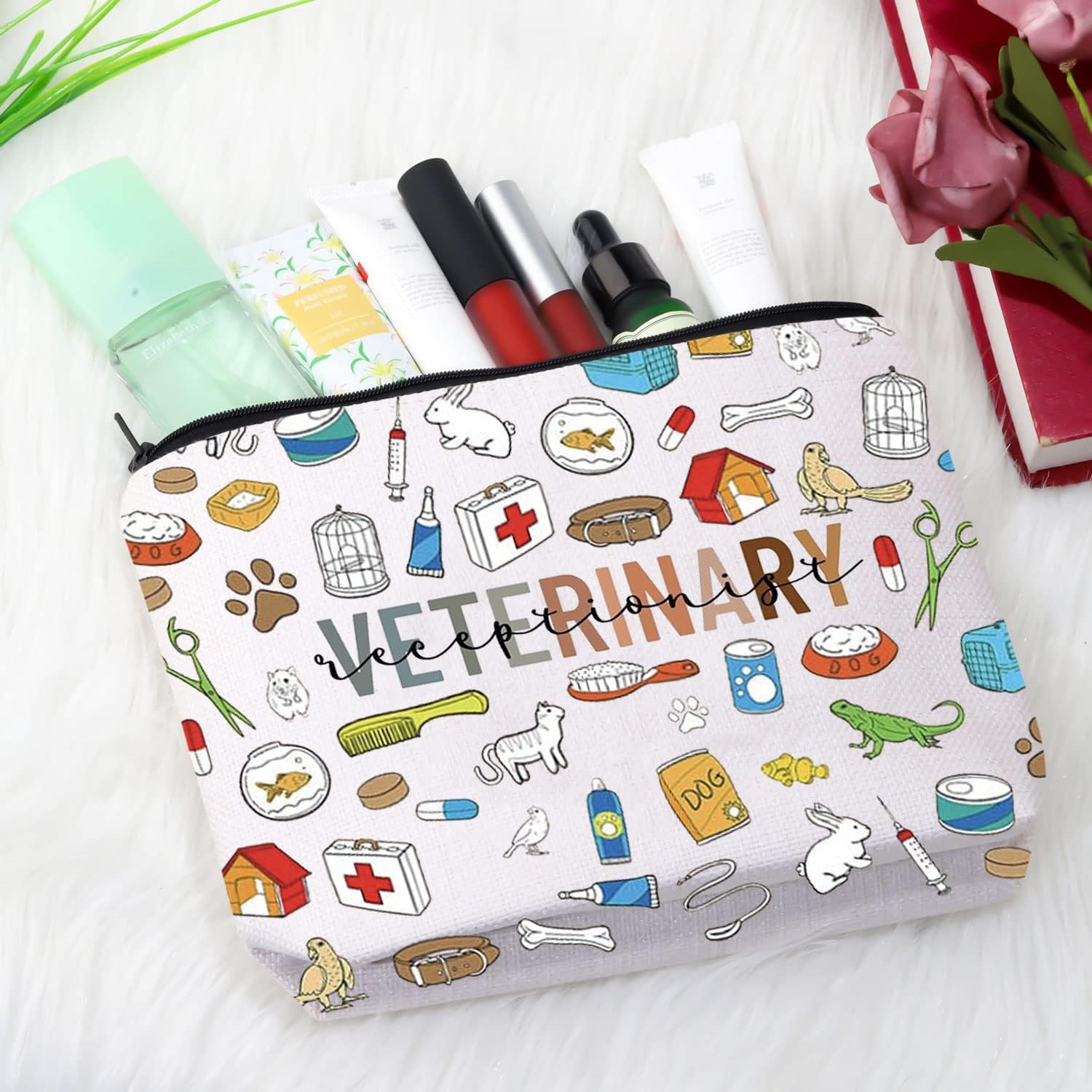 GJTIM Veterinary Receptionist Zipper Pouch Veterinarian Appreciation Gift Animal Rescue Gift Vet Tech Survival Kit (Vet Receptionist) - Image 5