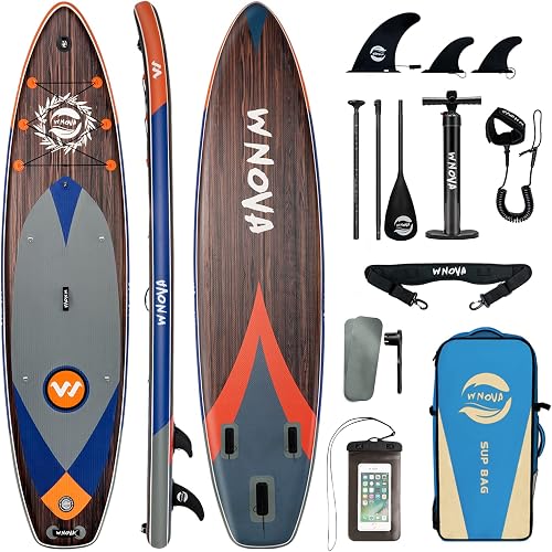 11'6" × 34" Extra Wide Inflatable Stand Up Paddle Board, Stable SUP with Premium SUP Accessories and Non-Slip Comfort Deck for Adults & Youth of All Skill Levels