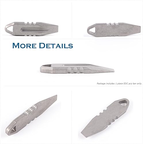 Miniatura 3 de Titanio EDC Palanca Mini Llavero Portátil (Gris)