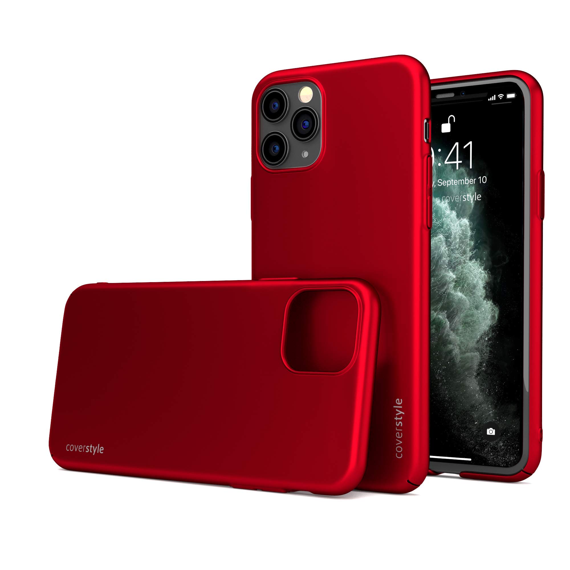 Ultrasoft® Cover Rigida Con Effetto Opaco Soft-Touch Per IPhone 11 Pro Max - Rosso Opaco - Protezione Antiurto E Antigraffio