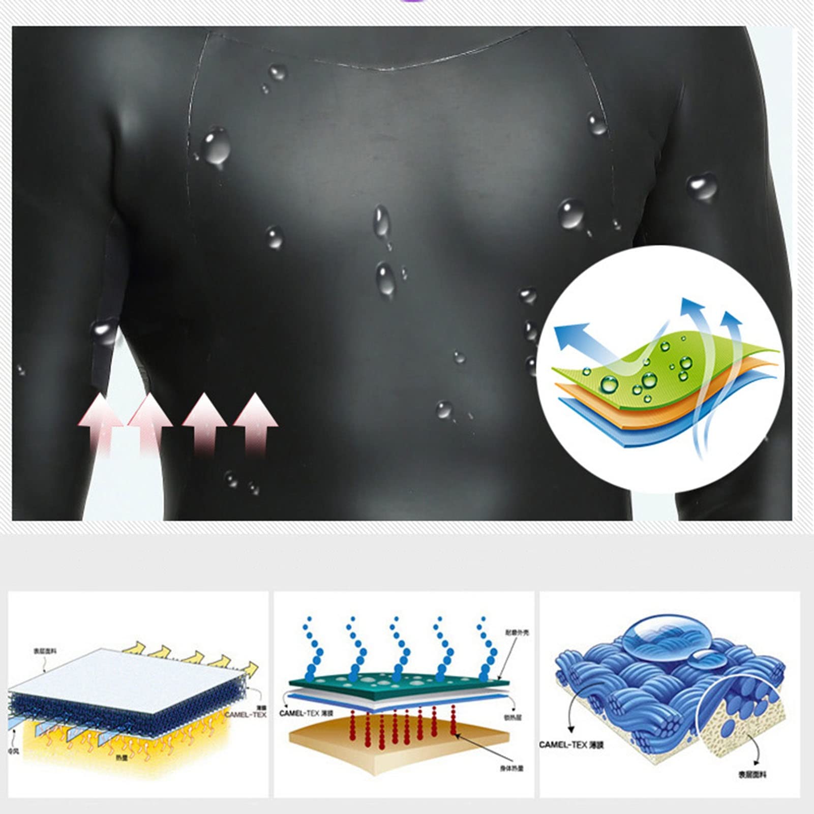 Muta 3MM Triathlon Mute Da Sub In Pelle Liscia Super Elastico, Caldo E Riduce La Resistenza for Nuoto/surf/snorkeling/immersioni Subacquee/kayak/sport Acquatici
