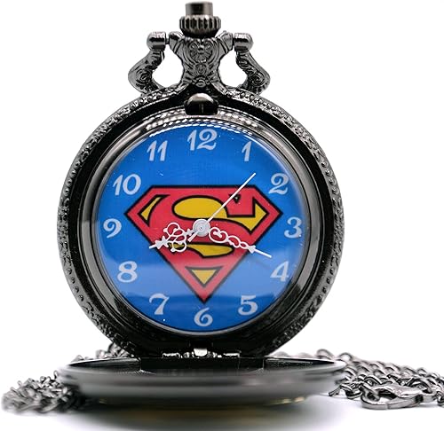 Miniatura 2 de Moda fresca cuarzo negro reloj de bolsillo para hombre colgante con collar cadena y cadena de bolsillo y caja regalos, Moderno