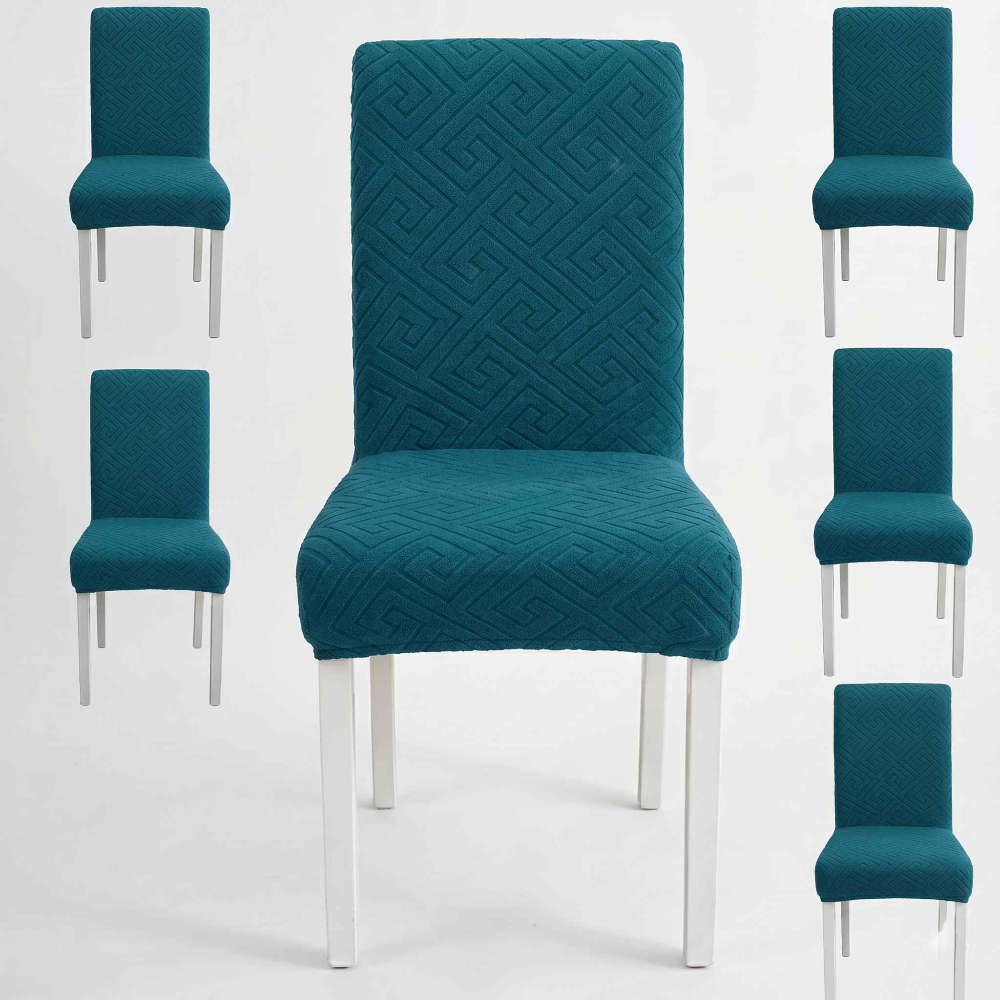Styleys Elastic Chair Covers - 6 Pack Taupe -23