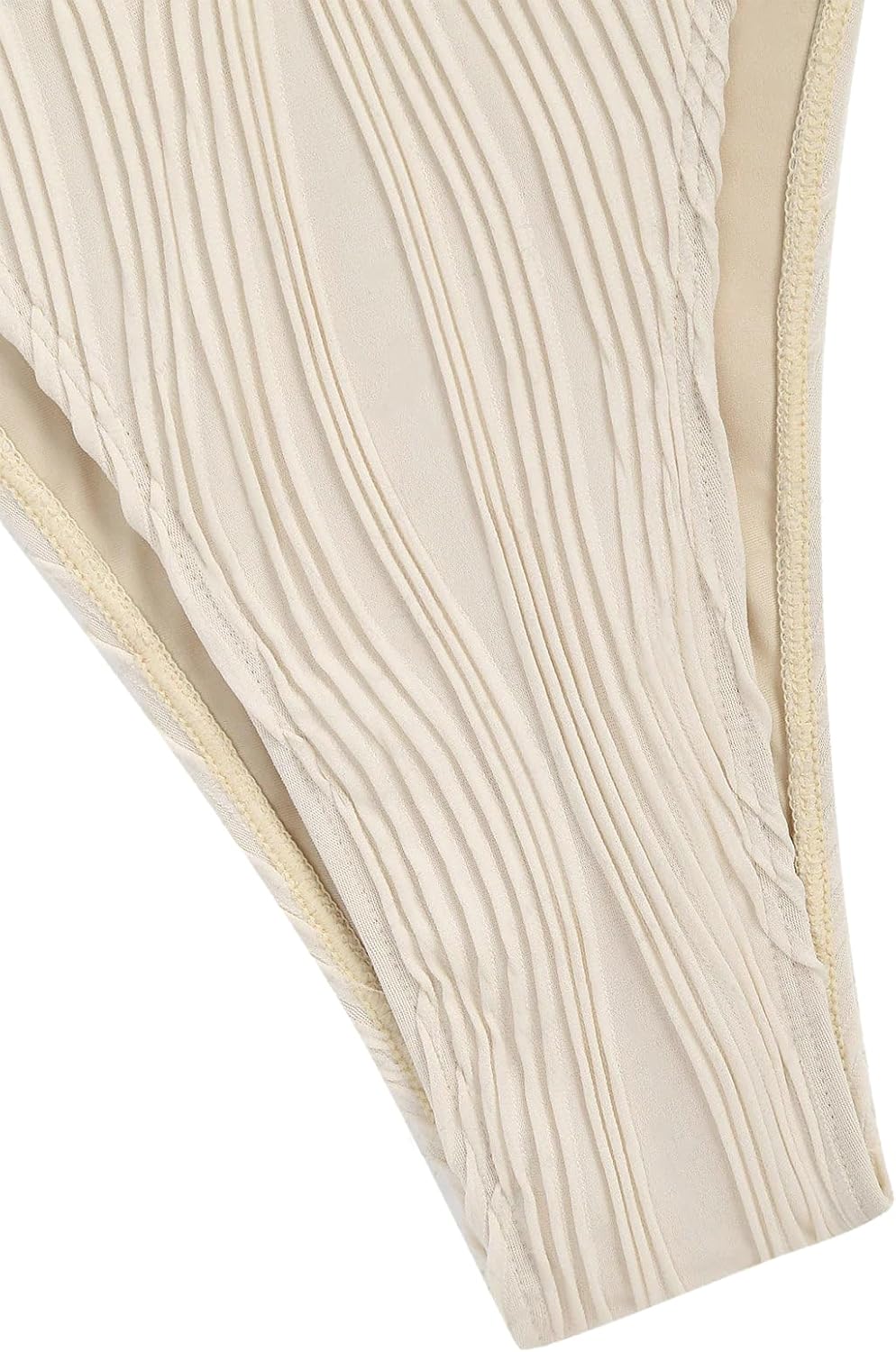 seamoly Bikini Sets for Women Ribbed Cutout Swimsuit Cheeky High Cut Side Tie Thong Bathing Suit Tie Back Swim Suits - Image 6