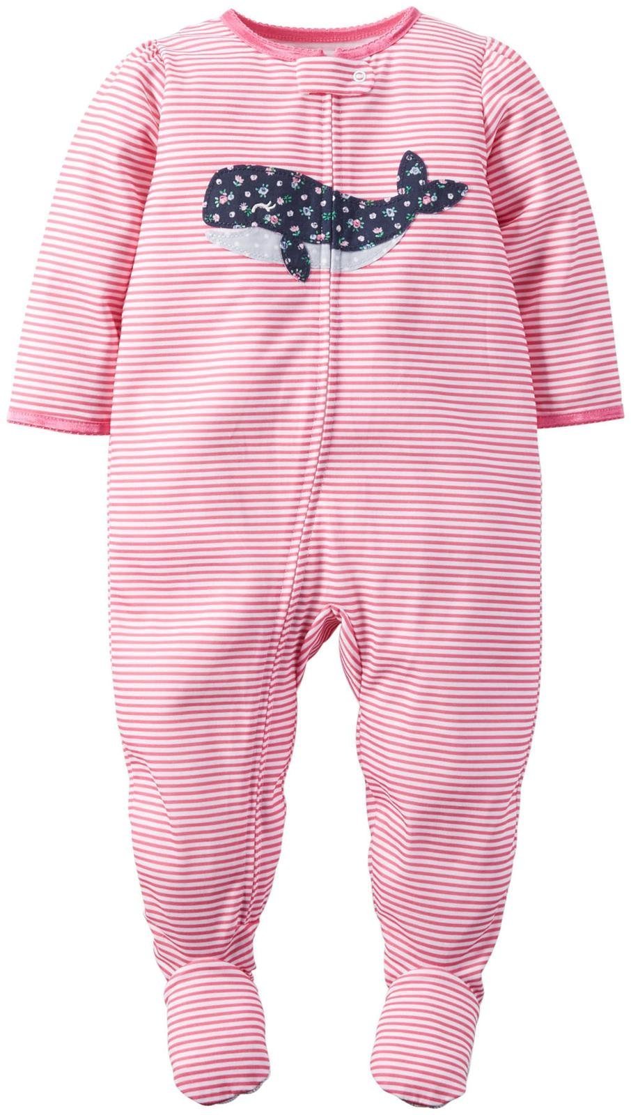 Carter's Little Girls' Graphic Footie (Toddler/Kid) - Whale - 5T