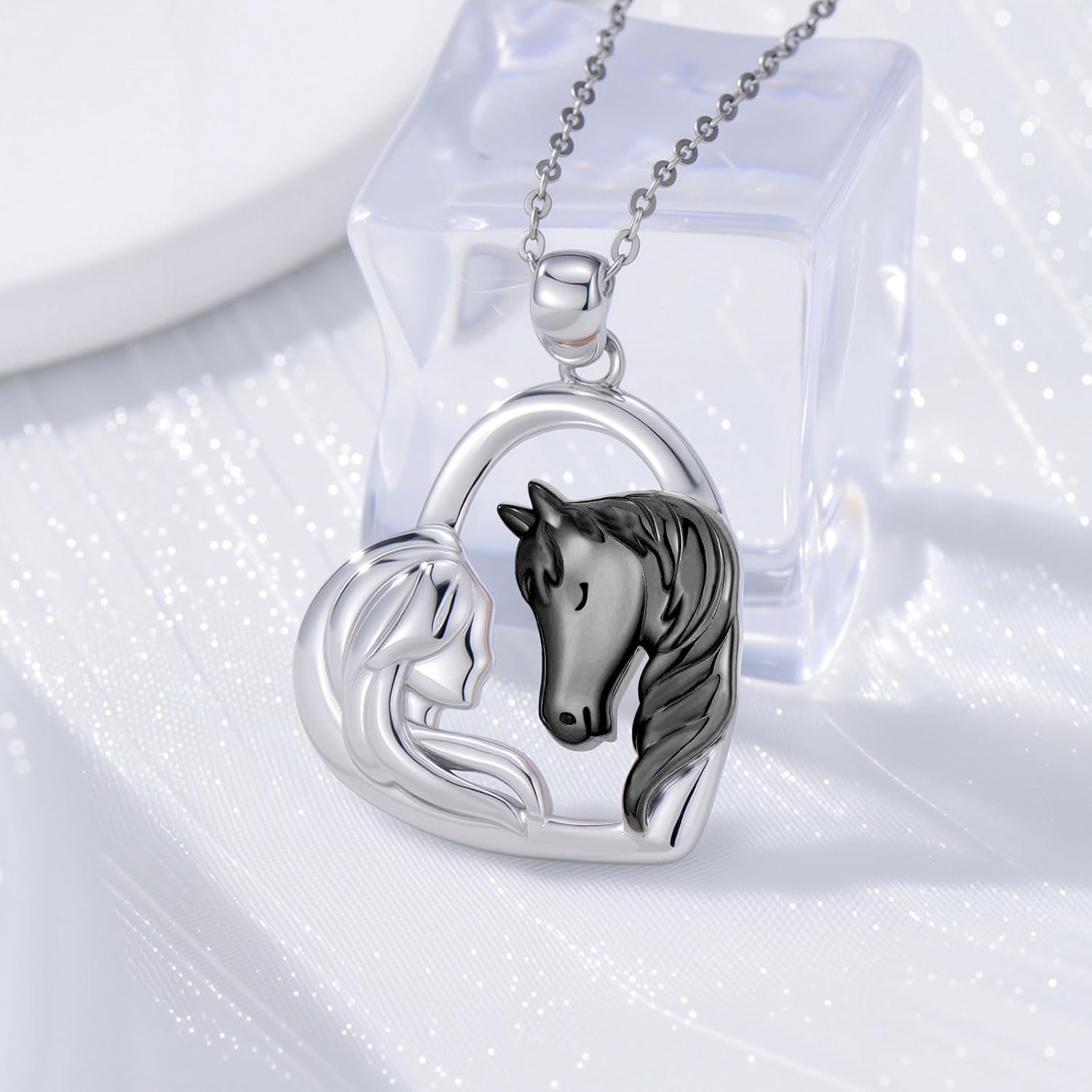 Animal Necklace for Women 925 Sterling Silver Horse/Duck/Polar Bear/Penguin/Snowman/Bee/Hummingbird/Unicorn Pendant Necklace Jewelry Gifts for Animal Lover - Image 2