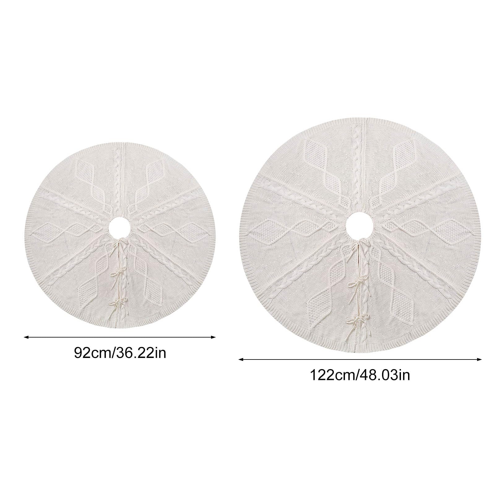 Jupe de sapin de Noël 91,4 cm 122 cm Tapis de sapin de Noël tricoté pour décorations de fête de vacances