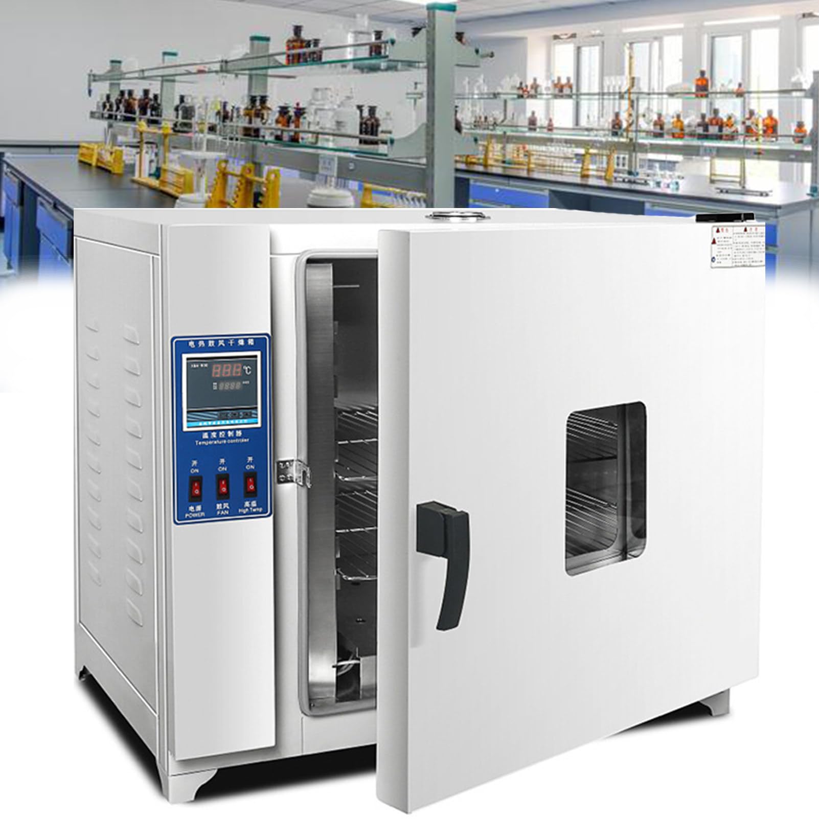 Four de séchage à température constante pour laboratoire/industrie, 500W Four de séchage pour laboratoire 220V/RT+50-300℃, 15L Four de séchage de laboratoire à convection forcée,101-0S,202-0S
