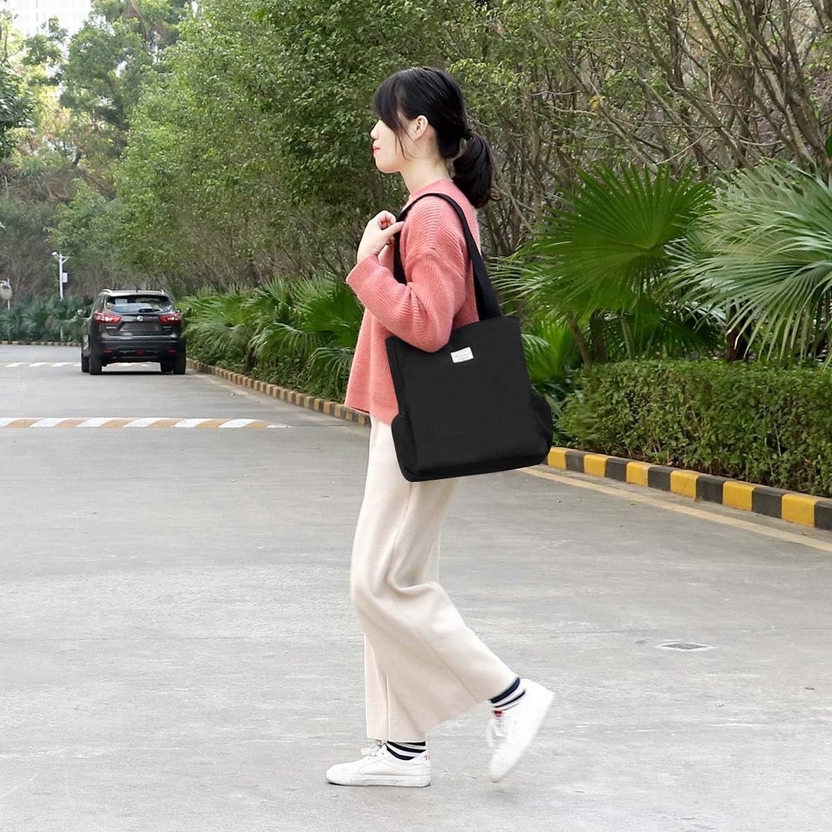 KAMO Floral Tote Bag - Waterproof Lightweight Handbags Travel Shoulder Bag for Hiking Yoga Gym Swimming Travel Beach - Image 2