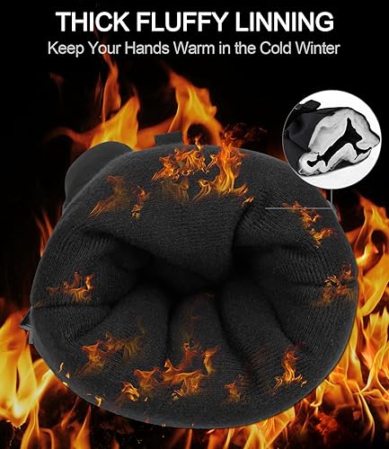 Miniatura 6 de Guantes de invierno para hombres y mujeres, guantes de snowboard y esquí, impermeables y aislados, resistentes al viento para clima frío
