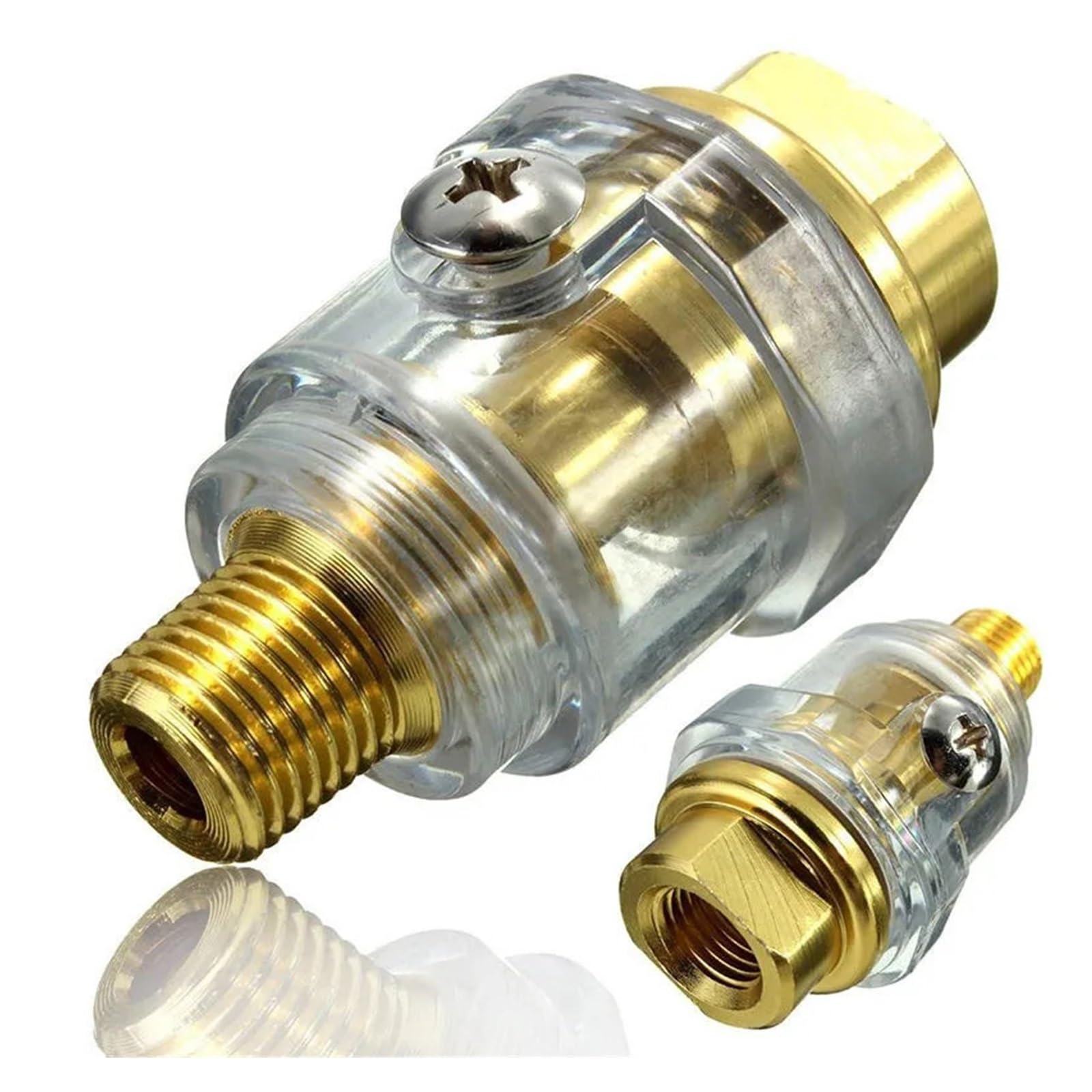 Automatischer Mini-Inline-Öler For die Reparatur von Pneumatikwerkzeugen und Luftkompressorrohren. 1/4"NPT Mini-Inline-Öler(4 pack)