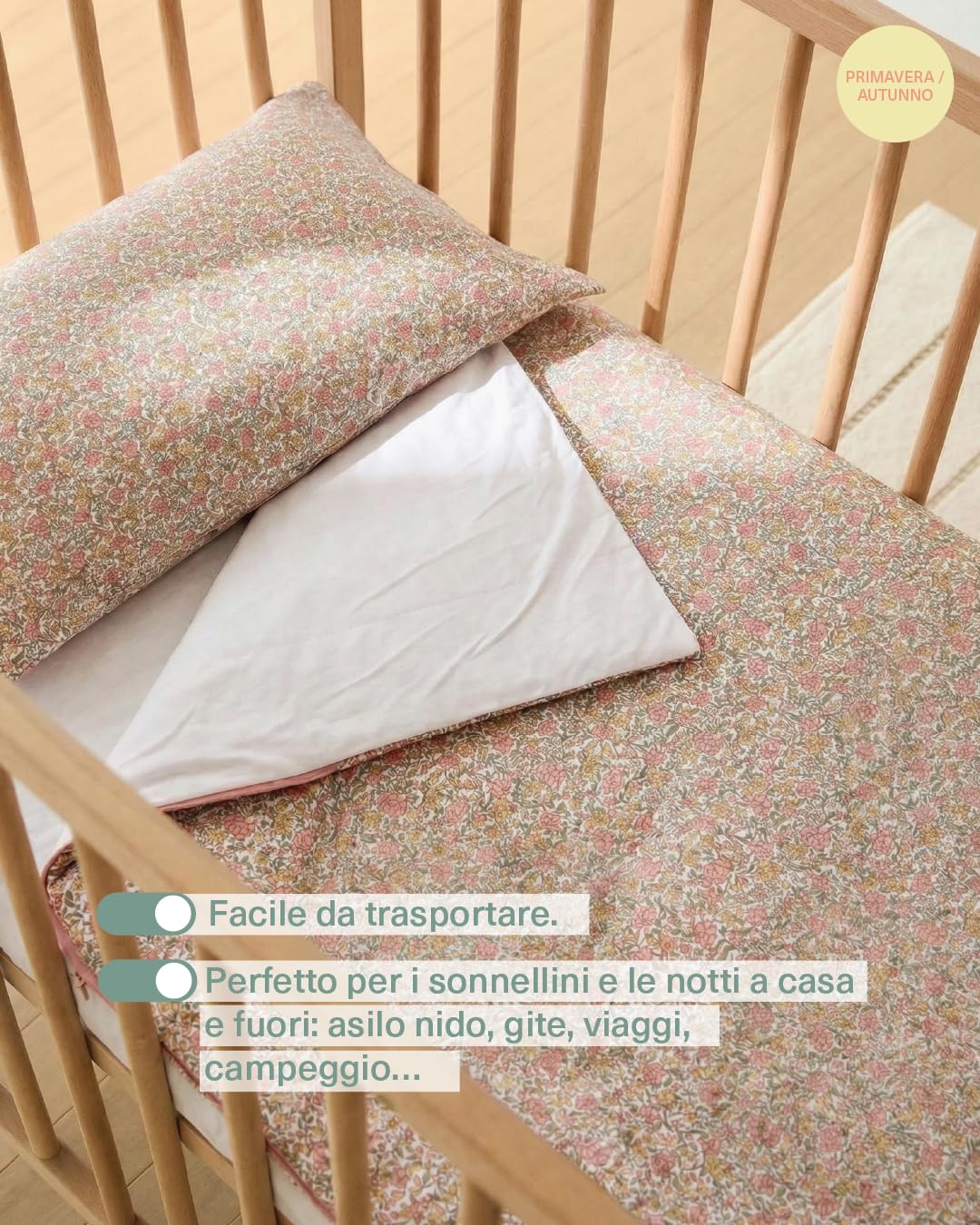 molis&co - Sacco a pelo per bambini - Sacco a pelo per interni per asilo e scuola materna con coperta 140x70cm e cuscino integrati - 100% cotone (Oeko-Tex 100)