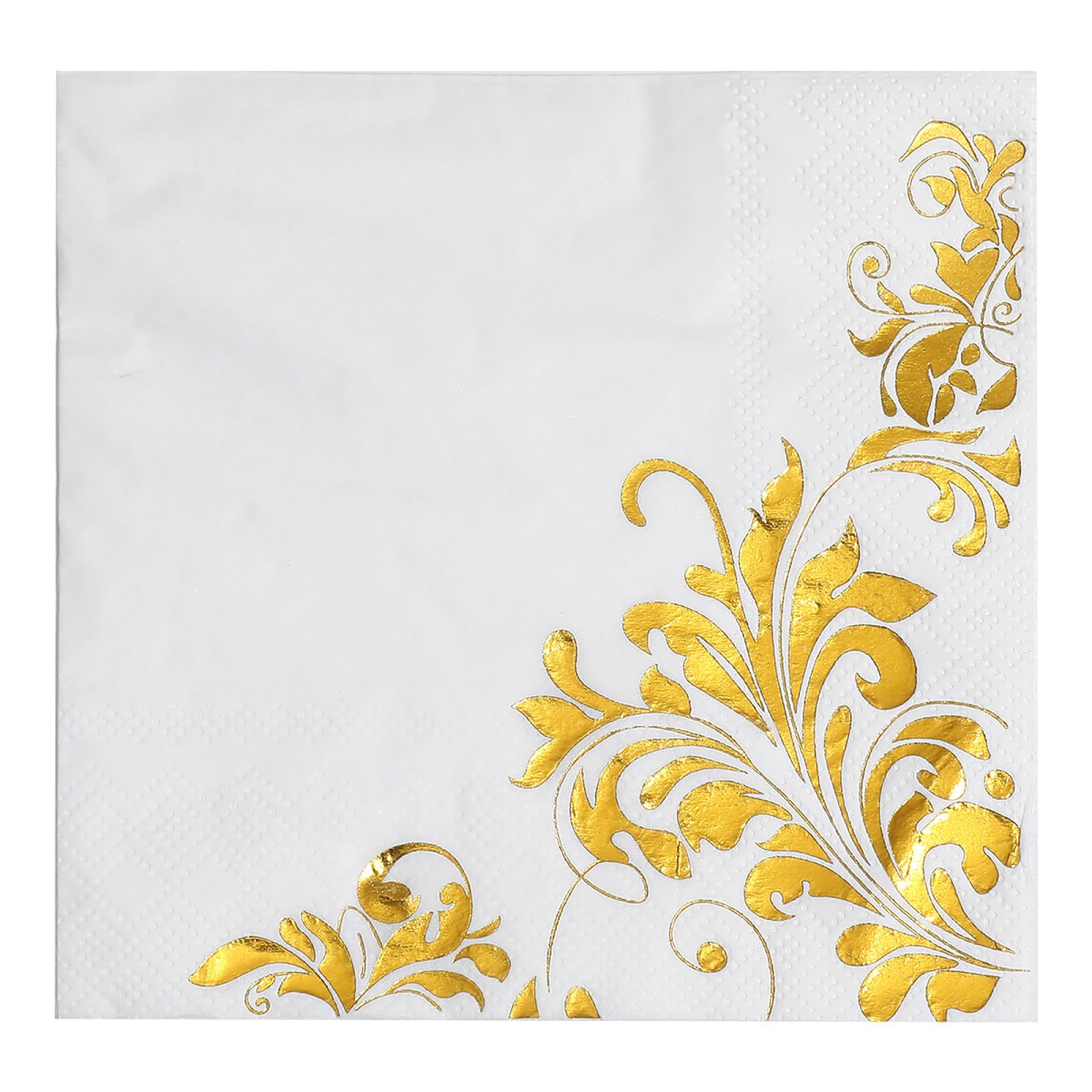 Tovaglioli di Carta Retro Oro Bianco Tovaglioli per Decoupage Decorati Tovaglioli Bar Compleanno Carta Lgienica Tovagliolo Decorazione Da Tavola Usa e getta Per Matrimoni Feste 30 Packs(33x33cm)