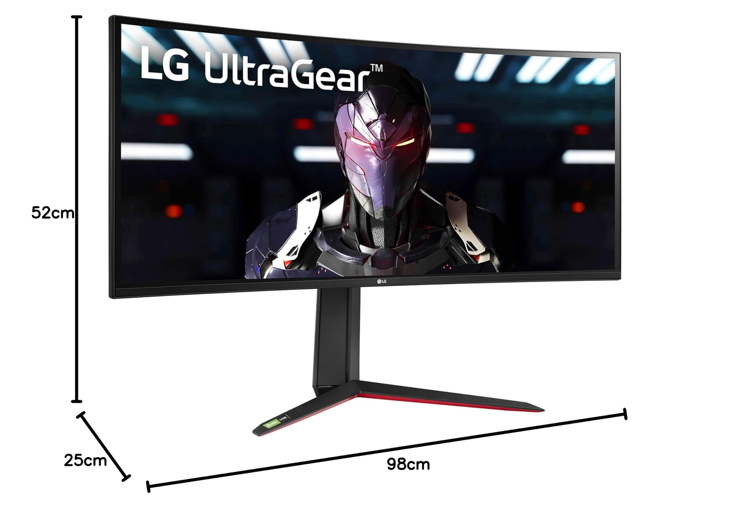 Ecran LED do gier PC LG 34GN850P B 34" zakrzywiony UWQHD Noir et Rouge