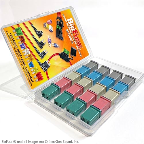 Miniatura 5 de SBFC-M - Micro cartucho de soplado lento, 20 piezas, surtido de fusibles 15A, 20A, 25A, 30A, 40A (MCASE, fusibles tipo FMM)