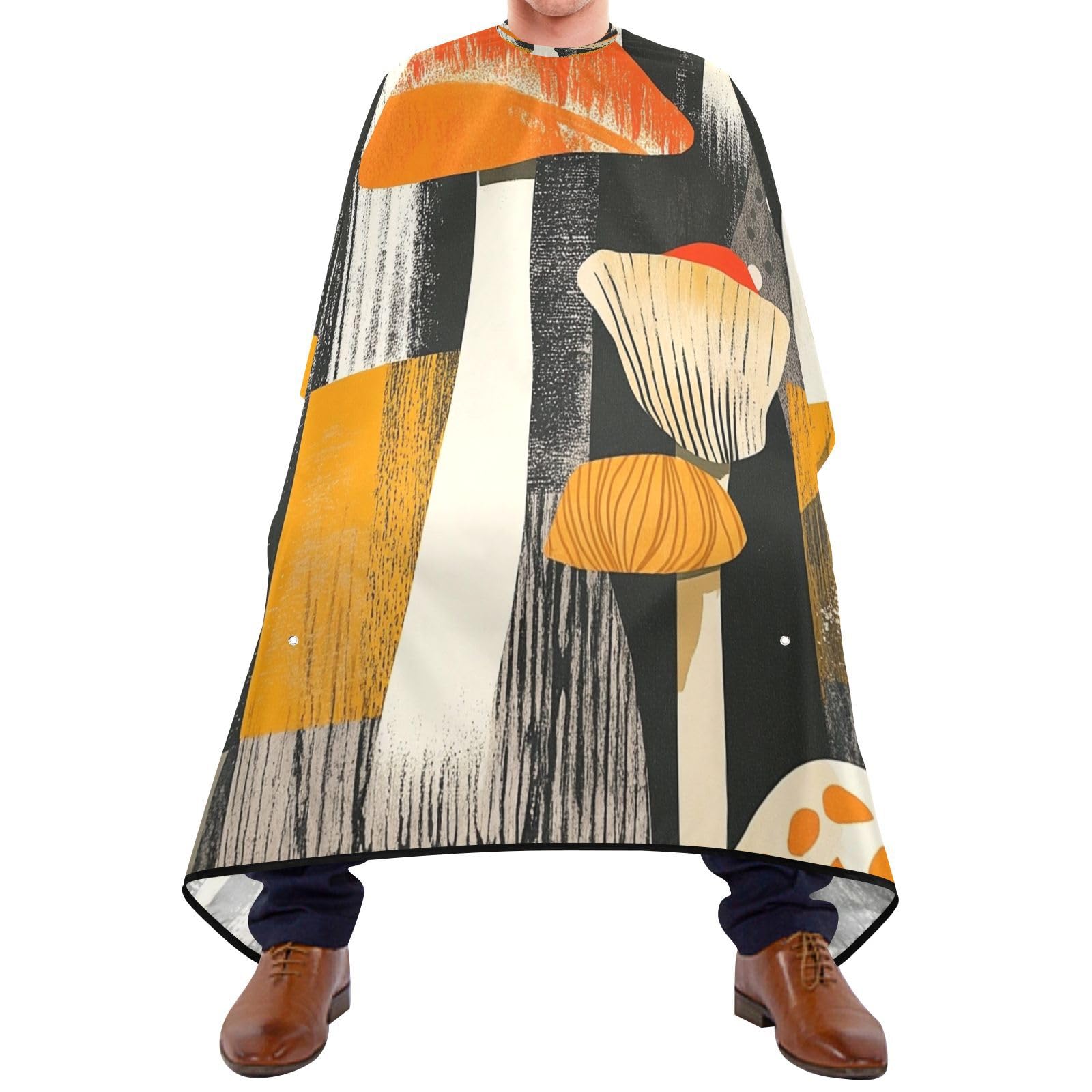 Kigai Mushroom Hair Cutting Cape for Men & Women Waterproof Barber Cape Professional Hairdressing Salon Styling Apron with Adjustable Closure Snap