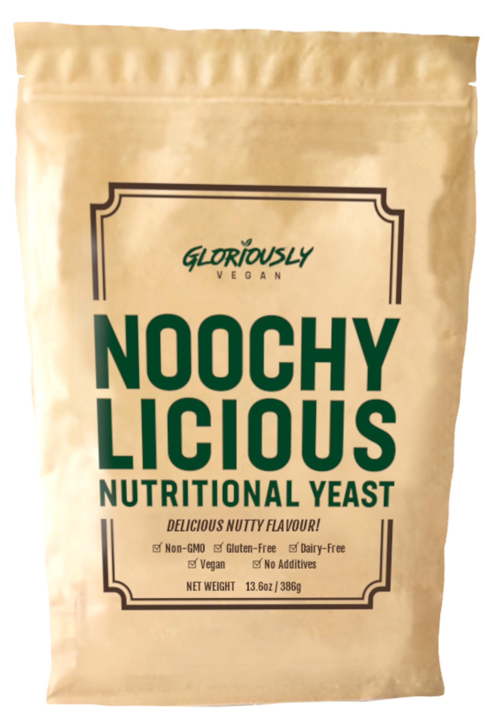Sponsored Ad - Gloriously Noochy Licious - Premium Vegan Cheese Alternative | Nutritional Yeast Flakes | Non-GMO, Gluten-Free, Dairy-Free, Low-Calorie | Ideal for Vegan Mac & Cheese, Pizza, Sauces & More - 13.6 oz