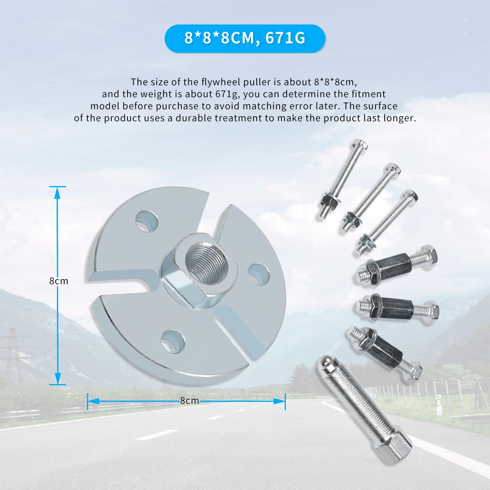 8Pcs Flywheel Puller Tool Kit - Applicable For Most Motorcycles ATV