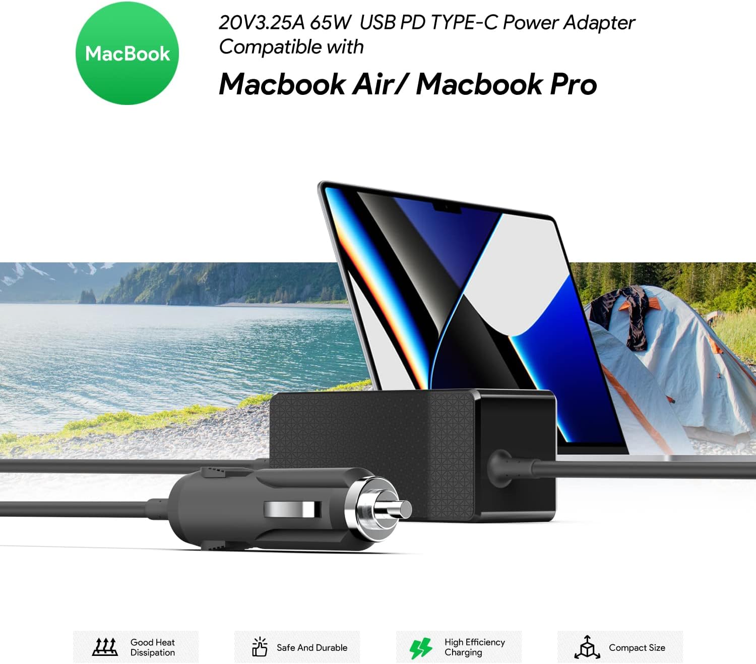 DC Adapter 12V-24V 20V 65W USB C Car Charger Power Supply for Samsung HP Dell ASUS Acer HUAWEI Laptop JBL xtreme 3 Xtreme 4, Sony XG300 XB43 Speaker, Switch, Smartphone 5V 9V 15V 20V USB C Devices 4 710QiENW9NL. AC SL1500