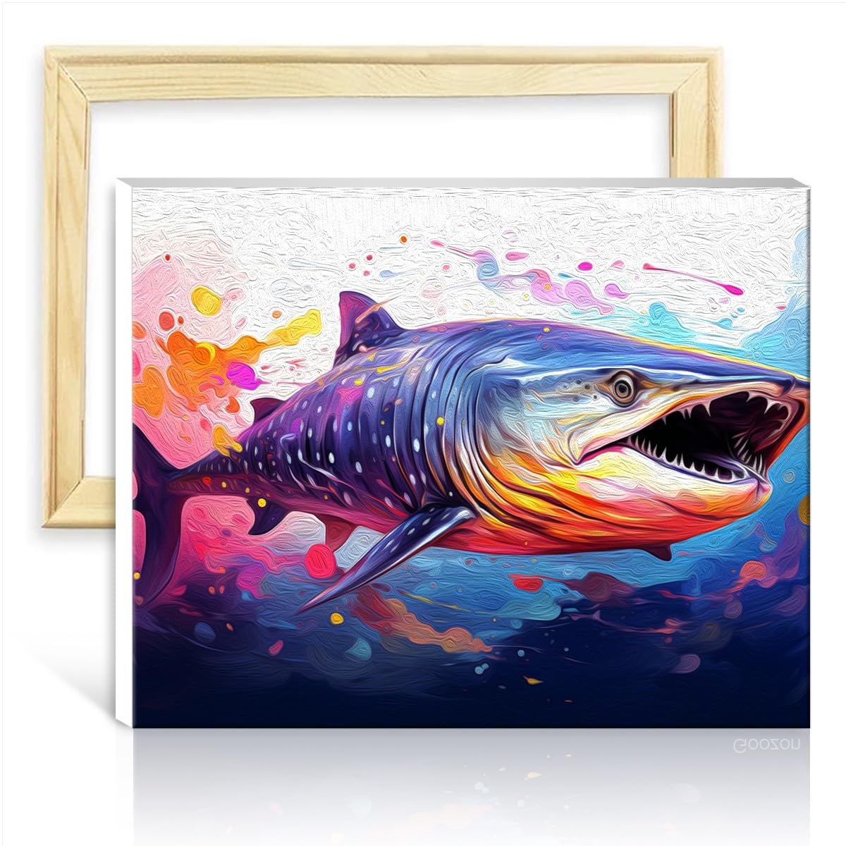 TANGFEIY Paintwork Kit for Wall Decor Animals Digital Painting Kit Adults with Brushes and Acrylic Pigment on Canvas Picture for Home Decor DIY Frame(40x50cm)