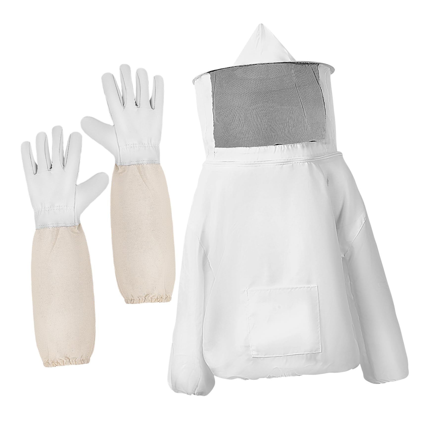YARNOW1 Set Beekeeping Suit Beekeeper Work Clothes Beekeeper Suit Beekeeping Gloves Bee Keeping Supplies Ventilated Bee Jacket Beekeeper Clothes Bee Keeper Costumes Adult Bee Suit