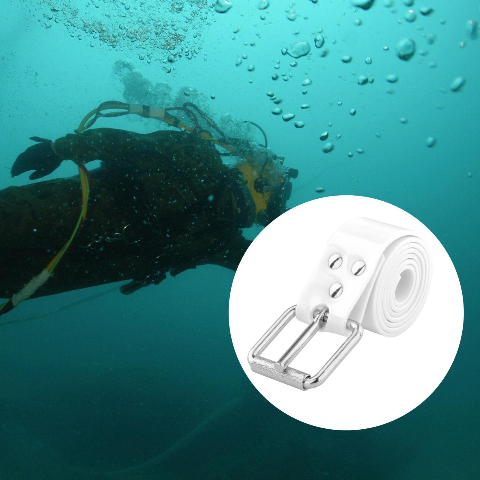 Scuba Diving Weight Belt Cintura Regolabile Porta Piombi con Fibbia Resistente Acciaio Inox Tasca in Silicone Rilascio Rapido Adatta a Uomo Donna