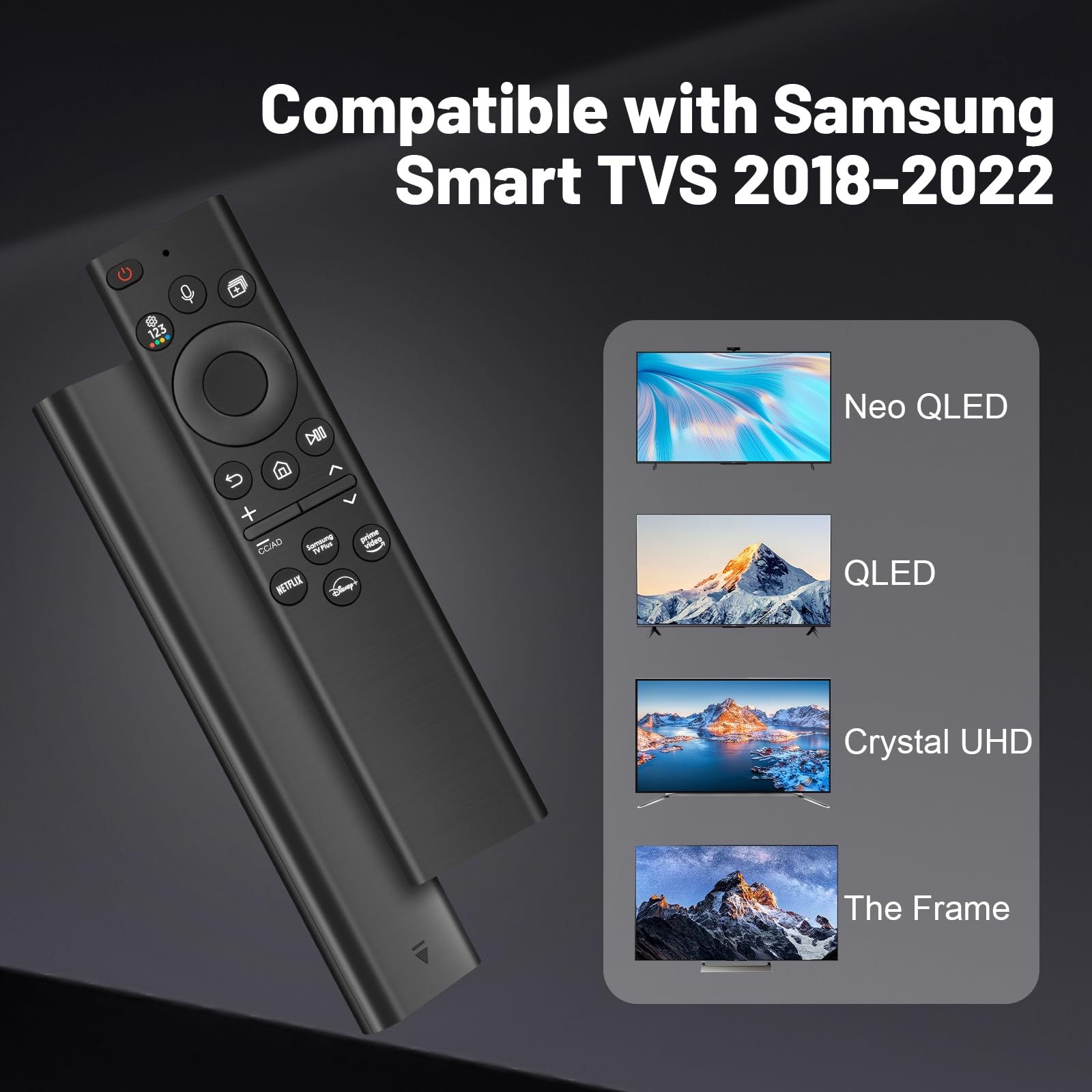 Repuesto para control remoto de TV Samsung, control remoto, control de voz compatible con BN59-01385A 2022, para la mayoría de televisores inteligentes Smasung Crystal UHD QLED The Frame QLED 4K 8K